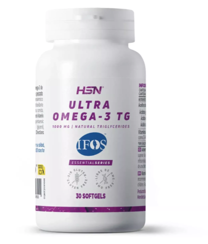 ULTRA OMEGA-3 TG (IFOS) 1000mg. Aceite de pescado rico en Omega-3. En forma de Triglicéridos naturales - Forma de máxima biodisponibilidad. 350mg de EPA y 250mg de DHA auténticos garantizados.