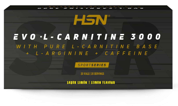 L-Carnitina líquida. En viales monodosis. Con Cafeína, L-arginina, y Vitamina B6.