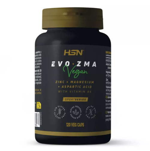 EVOZMA ZMA + B6. Zinc, Magnesio, Aspartato y Vitamina B6. Alta concentración. Apto para veganos